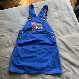 Vintage 1990s 🩷 BARBIE 🩷 Nylon Overall Jumper Dress Girls SZ 10